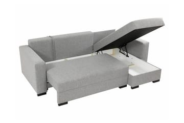 Denegal 3-personers Hjørnesovesofa - Mørkegrå - Møbler - Sofaer - Sovesofaer