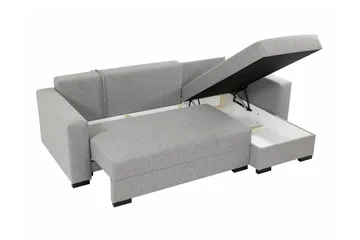Denegal 3-personers Hjørnesovesofa - Lysebrun - Møbler - Sofaer - Sovesofaer