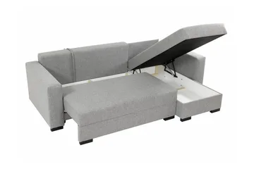 Denegal 3-personers Hjørnesovesofa - Blå - Møbler - Sofaer - Sovesofaer