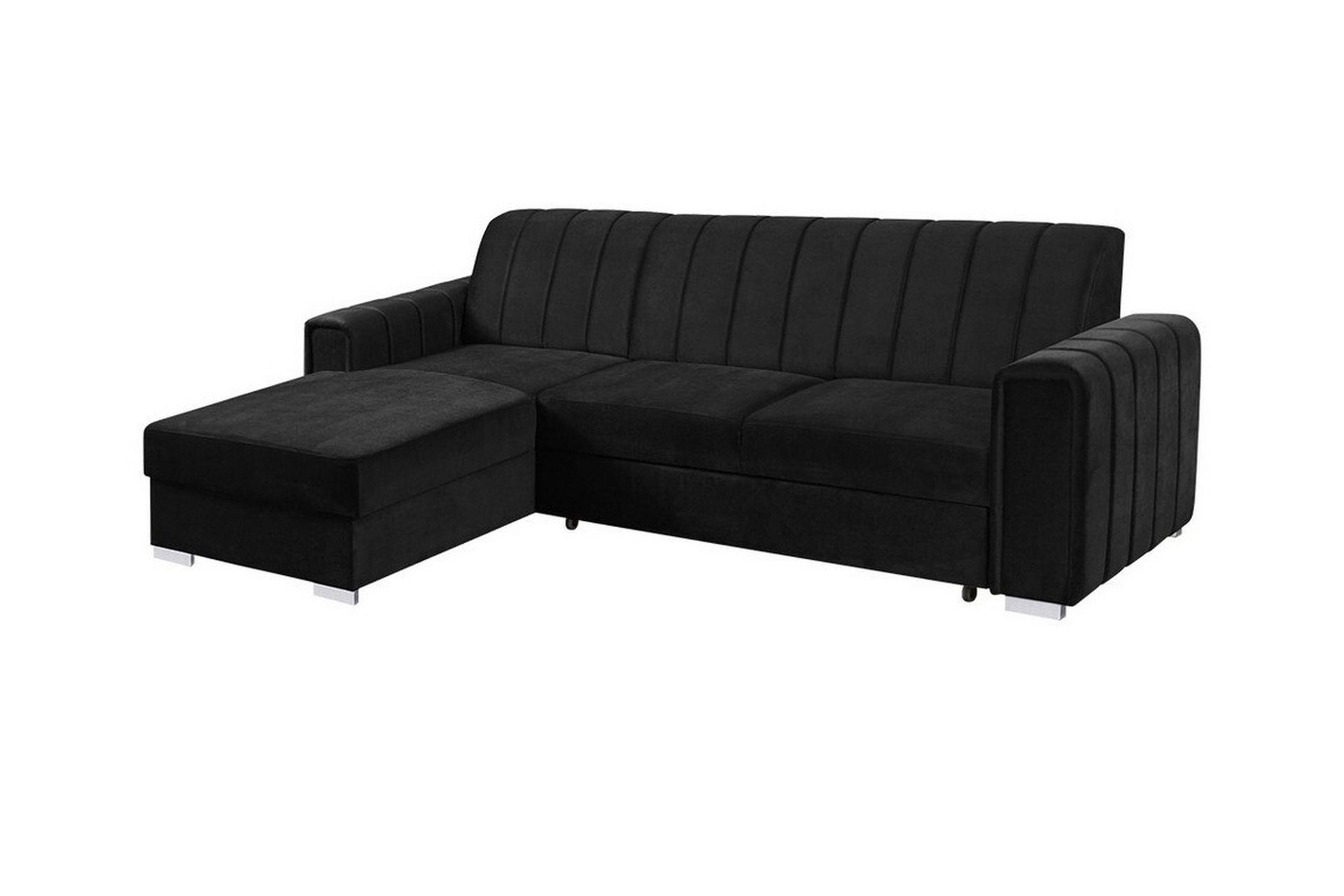 Denegal 3-personers Hjørnesovesofa - Sort - Møbler - Sofaer - Sovesofaer