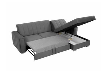 Denegal 3-personers Hjørnesovesofa - Sort - Møbler - Sofaer - Sovesofaer