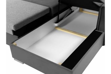 Denegal 3-personers Hjørnesovesofa - Sort - Møbler - Sofaer - Sovesofaer