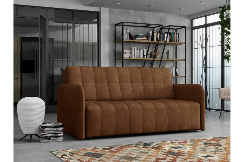Denegal 3-personers Sovesofa - Mørkebrun - Møbler - Sofaer - Sovesofaer