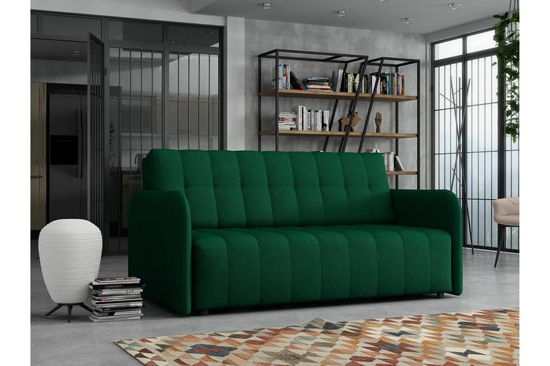 Denegal 3-personers Sovesofa - Mørkegrøn - Møbler - Sofaer - Sovesofaer