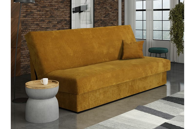 Denegal 3-personers Sovesofa - Mørkegul - Møbler - Sofaer - Sovesofaer