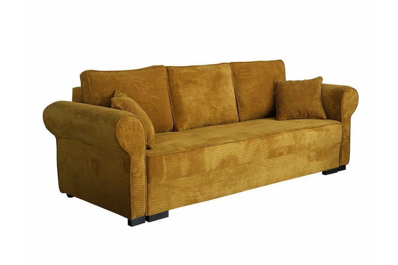 Denegal 3-personers Sovesofa - Sennepsgul - Møbler - Sofaer - Sovesofaer