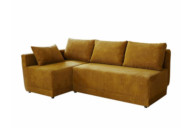 Denegal 3-personers Hjørnesovesofa - Gul - Møbler - Sofaer - Sovesofaer