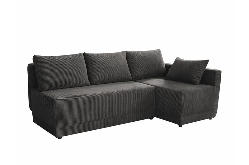 Denegal 3-personers Hjørnesovesofa - Mørkegrå - Møbler - Sofaer - Sovesofaer