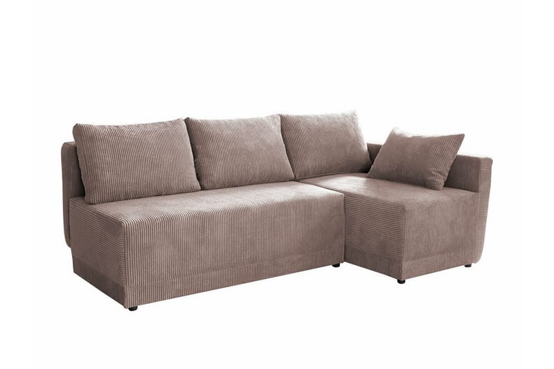 Denegal 3-personers Hjørnesovesofa - Lyserødt - Møbler - Sofaer - Sovesofaer
