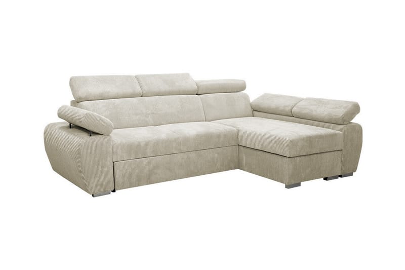 Denegal 3-personers Hjørnesovesofa - Beige/Lys beige - Sovesofaer - Hjørnesovesofa