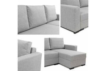 Denegal 3-personers Hjørnesovesofa - Grå - Møbler - Sofaer - Sovesofaer