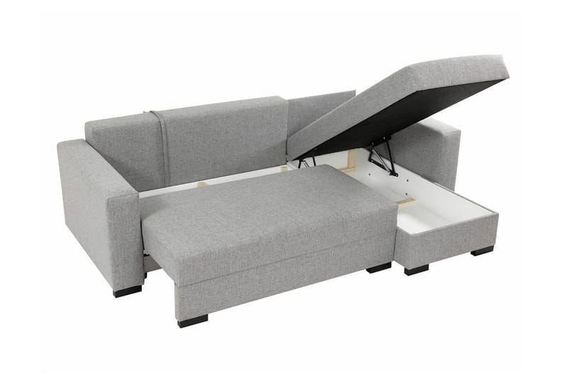 Denegal 3-personers Hjørnesovesofa - Lysegrå - Møbler - Sofaer - Sovesofaer