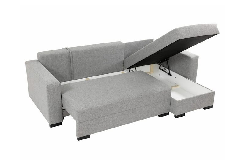 Denegal 3-personers Hjørnesovesofa - Mørkegrå - Møbler - Sofaer - Sovesofaer