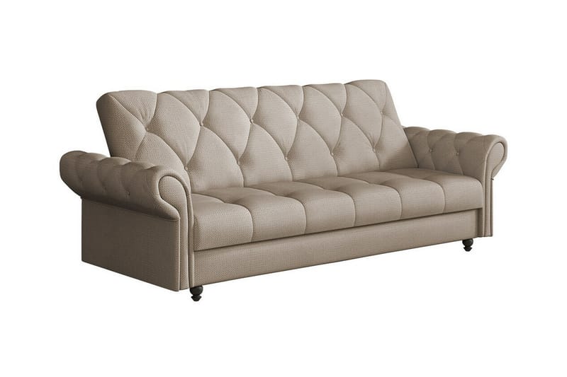 Denegal 3-personers Sovesofa - Lysebrun - Sovesofaer - 3 personers sovesofa