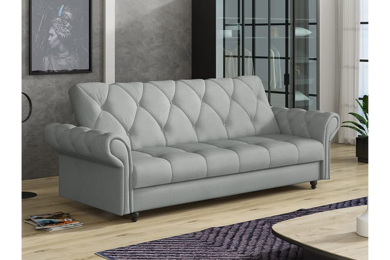 Denegal 3-personers Sovesofa - Lysegrå - Møbler - Sofaer - Sovesofaer