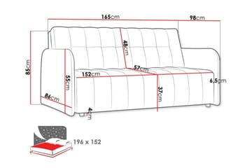 Denegal 3-personers sovesofa - Møbler - Sofaer - Sovesofaer