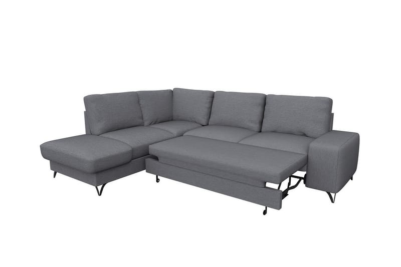 Derry 4-personers Hjørnesovesofa - Mørkegrå - Møbler - Sofaer - Sovesofaer
