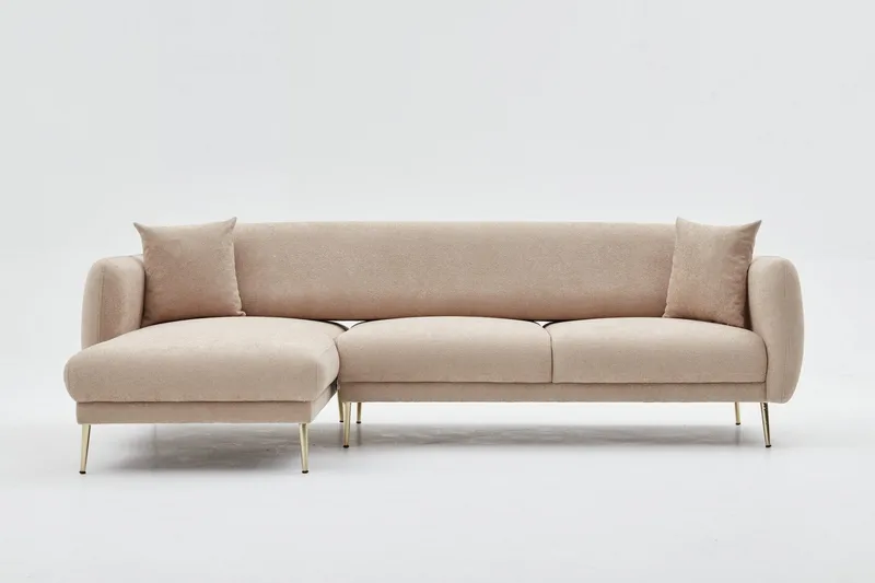 Devika Sovesofa med Chaiselong 4-personers, Beige