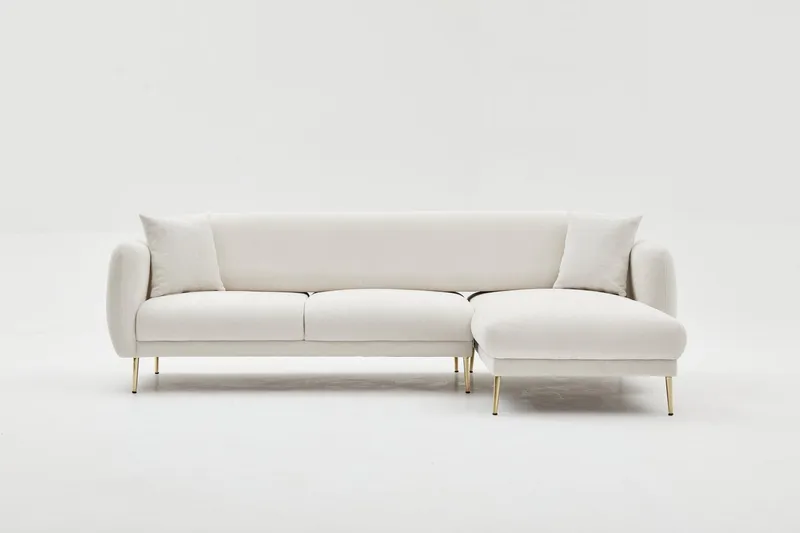 Devika Sovesofa med Chaiselong 4-personers, Lysebeige