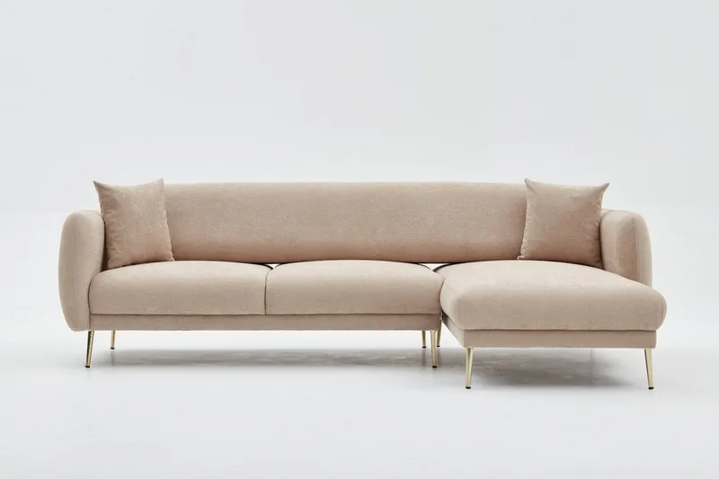 Devika Sovesofa med Chaiselong 4-personers, Beige