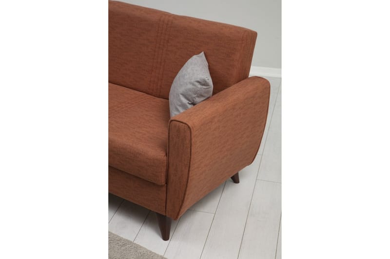Dewan 3-personers Sovesofa 96x183 cm med Opbevaring i Stof - Terrakotta - Møbler - Sofaer - Sovesofaer