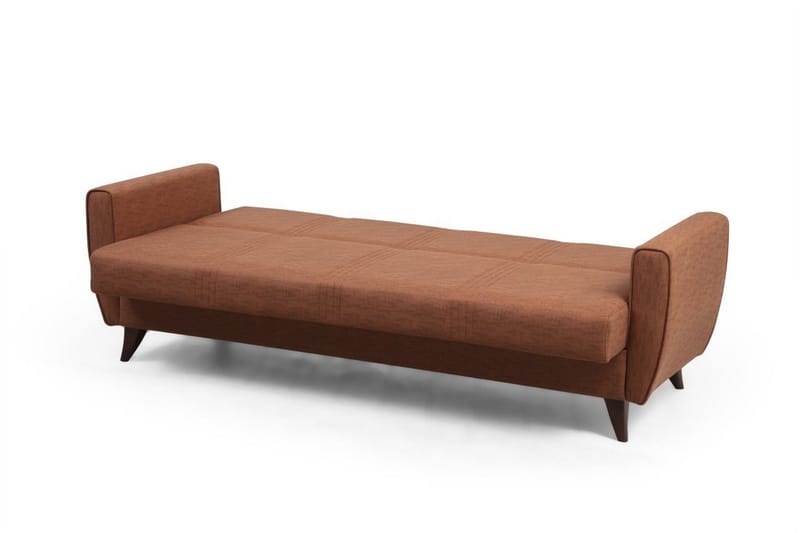 Dewan 3-personers Sovesofa 96x183 cm med Opbevaring i Stof - Terrakotta - Møbler - Sofaer - Sovesofaer