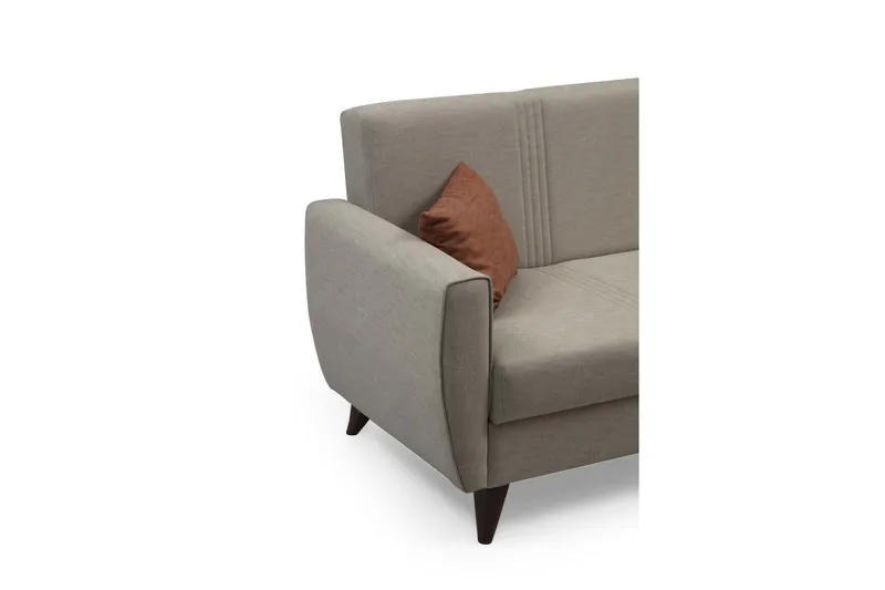 Dewan 3-personers Sovesofa 96x183 cm med Opbevaring i Hør - Beige - Møbler - Sofaer - Sovesofaer