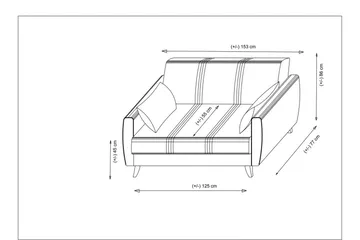 Dewan Sovesofa 2-personers - Beige - Møbler - Sofaer - Sovesofaer