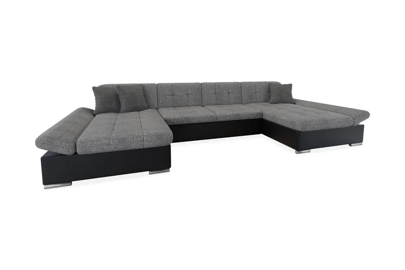 Dewitt 3-personers Sovesofa i Stof og Læder, Grå