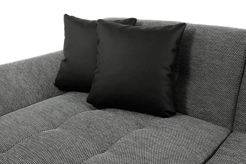 Dewitt 3-personers Sovesofa i Stof og Læder - Grå - Møbler - Sofaer - Sovesofaer
