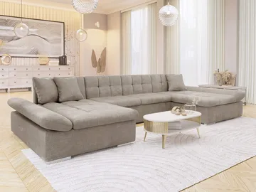 Dewitt 5-personers U-formet sovesofa - Mørk beige - Møbler - Sofaer - Sovesofaer