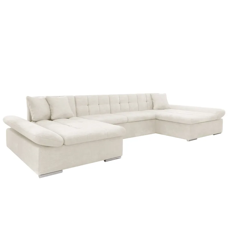Dewitt 5-personers U-formet sovesofa, Hvid