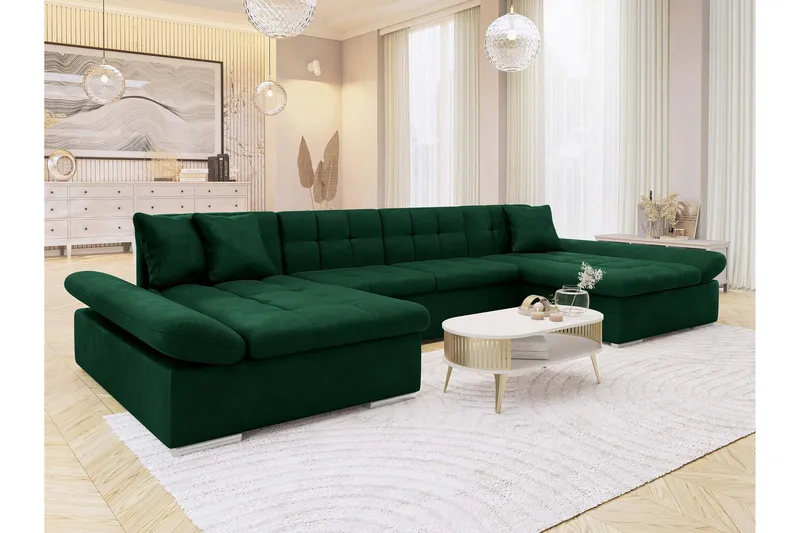 Dewitt Sovesofa Dubbeldivan 5-sits - Grøn - Møbler - Sofaer - Sovesofaer