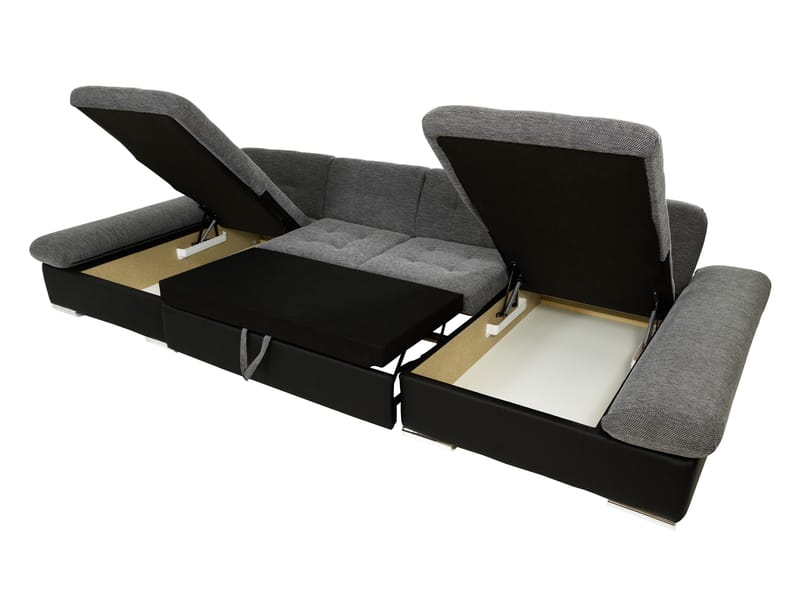 Dewitt Sovesofa med dobbelt chaiselong 5-personers - Brun - Møbler - Sofaer - Sovesofaer