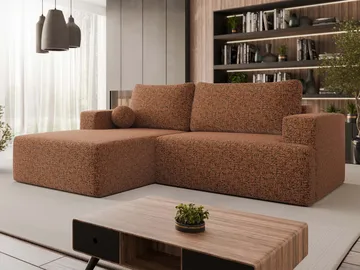 Deylor 3-personers sovesofa med chaiselong - brun - Møbler - Sofaer - Sovesofaer