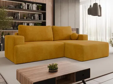 Deylor Sovesofa med chaiselong 3-personers - Gul - Møbler - Sofaer - Sovesofaer
