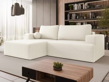 Deylor Sovesofa med chaiselong 3-personers - Hvid - Møbler - Sofaer - Sovesofaer