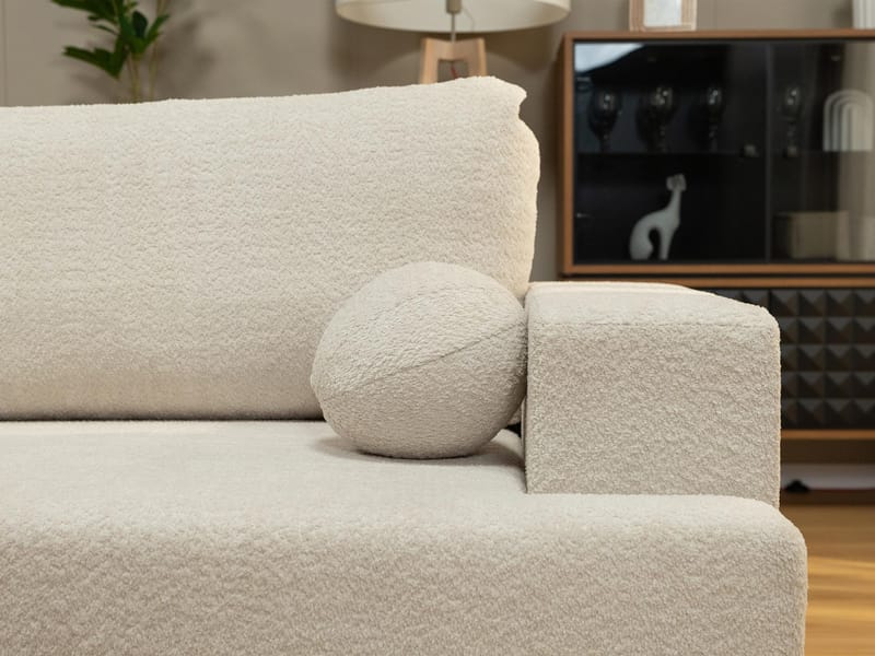 Deylor Sovesofa med chaiselong 3-personers - Beige - Møbler - Sofaer - Sovesofaer