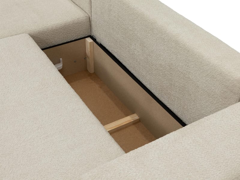 Deylor Sovesofa med chaiselong 3-personers - Beige - Møbler - Sofaer - Sovesofaer