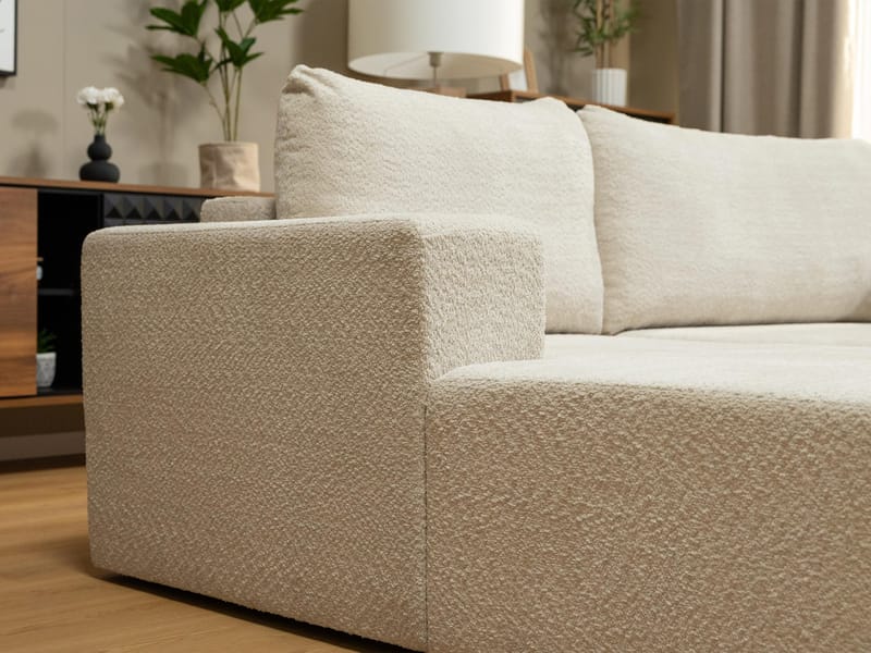 Deylor Sovesofa med chaiselong 3-personers - Beige - Møbler - Sofaer - Sovesofaer