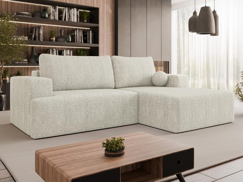 Deylor Sovesofa med chaiselong 3-personers - Beige - Møbler - Sofaer - Sovesofaer