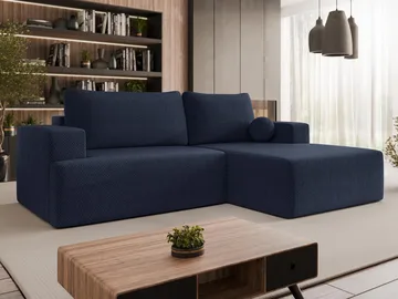 Deylor Sovesofa med chaiselong 3-personers - Blå - Møbler - Sofaer - Sovesofaer