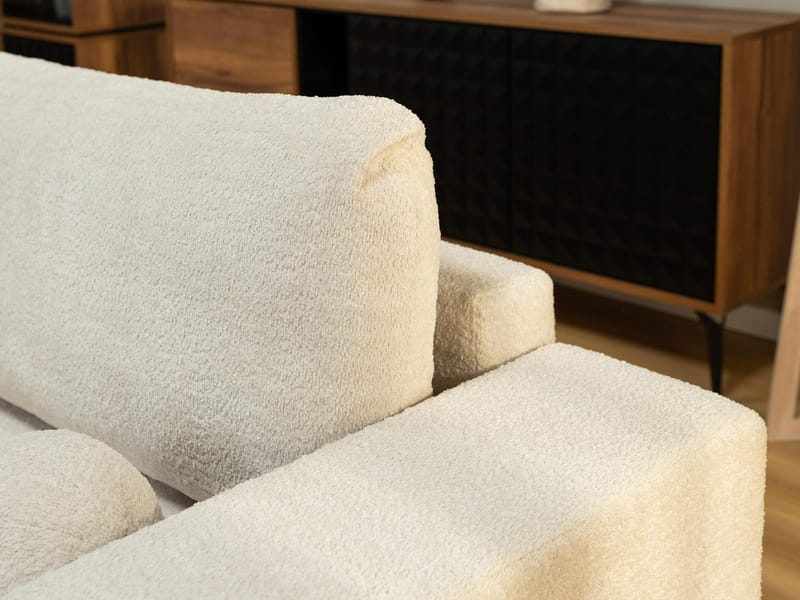 Deylor Sovesofa med chaiselong 3-personers - Beige - Møbler - Sofaer - Sovesofaer