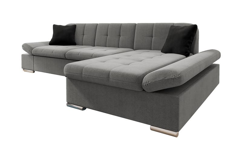 Djerra 3-personers Hjørnesovesofa - Grå - Møbler - Sofaer - Sovesofaer