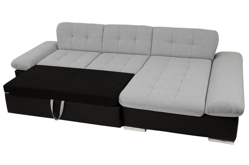 Djerra 3-personers Hjørnesovesofa - Grå - Møbler - Sofaer - Sovesofaer