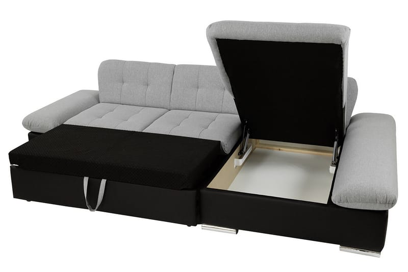 Djerra 3-personers Hjørnesovesofa - Grå - Møbler - Sofaer - Sovesofaer