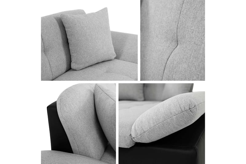 Djerra Sovesofa med Chaiselong 3-personers i Chenille - Grøn - Møbler - Sofaer - Sovesofaer