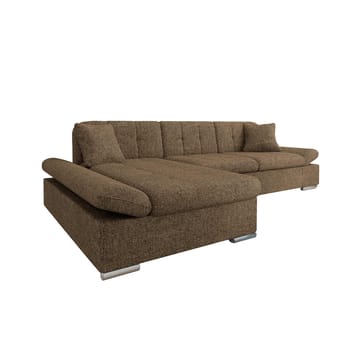 Djerra Sovesofa med chaiselong 3-personers - Brun - Møbler - Sofaer - Sovesofaer