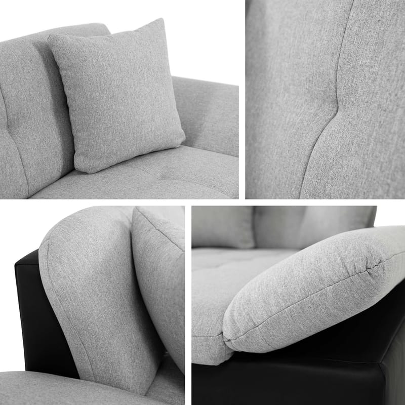 Djerra Sovesofa med chaiselong 3-personers - Brun - Møbler - Sofaer - Sovesofaer