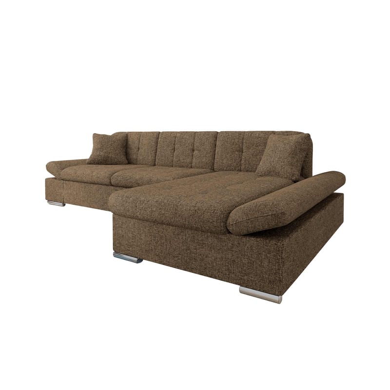 Djerra Sovesofa med chaiselong 3-personers, Brun